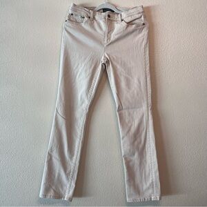 RLR Lauren Jeans Co RALPH LAUREN Woman Beige Straight Legs Pants Cotton Stretch
